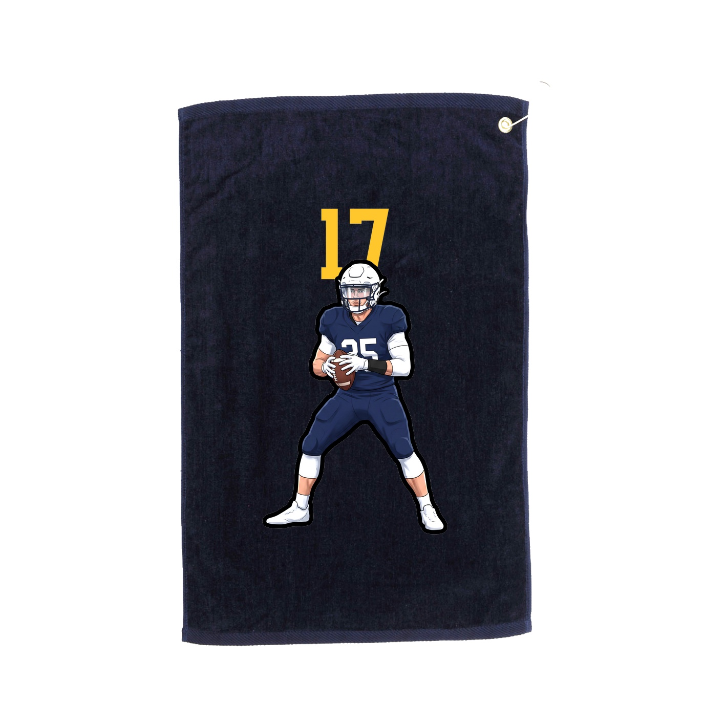 Golf Towel — Number Top in Navy