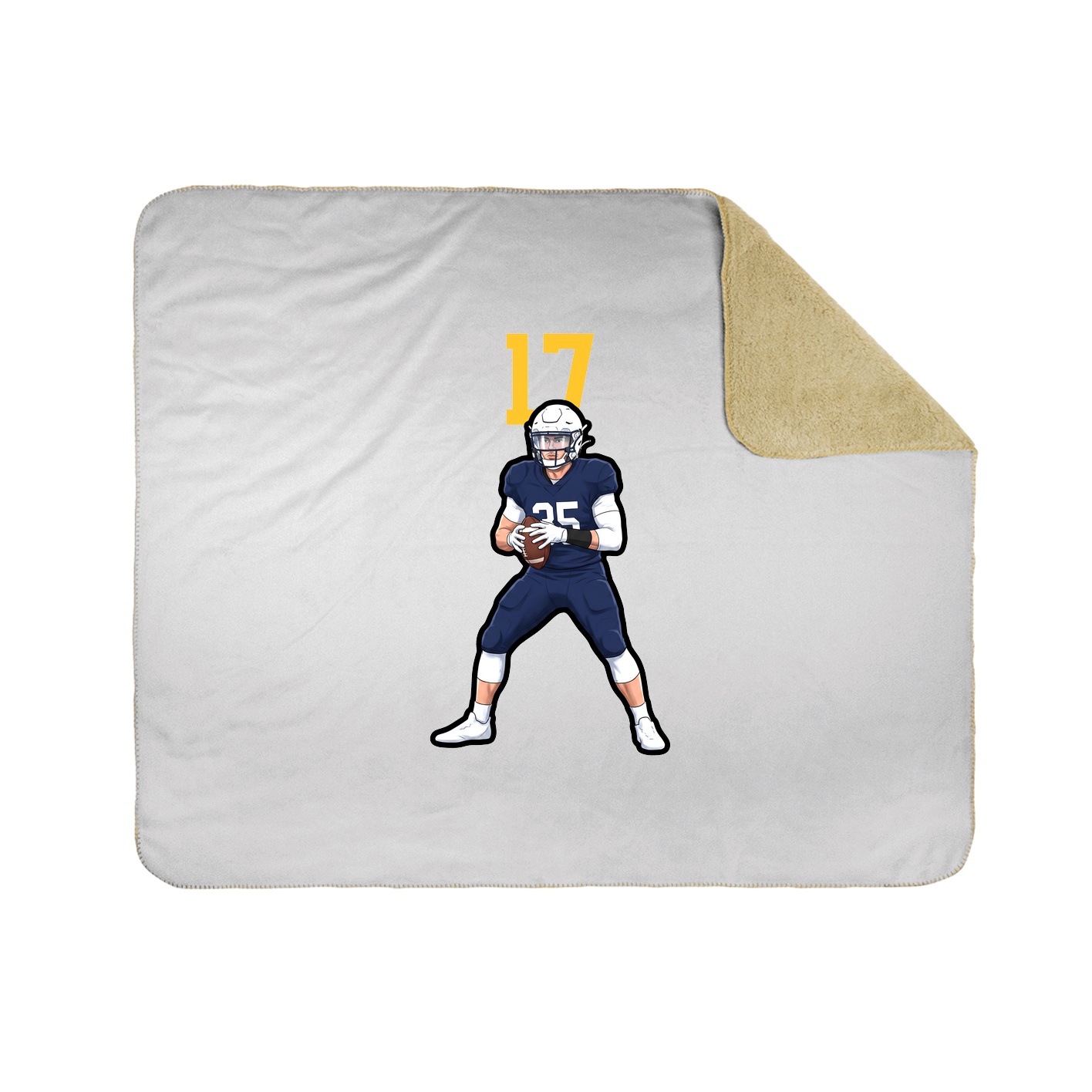 Throw Blanket — Number Top in White