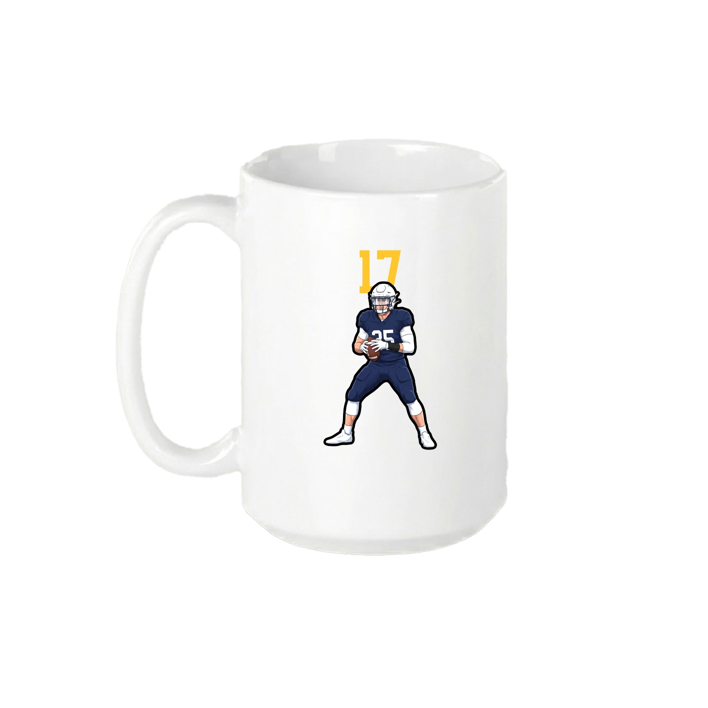 15oz Coffee Mug — Number Top in White