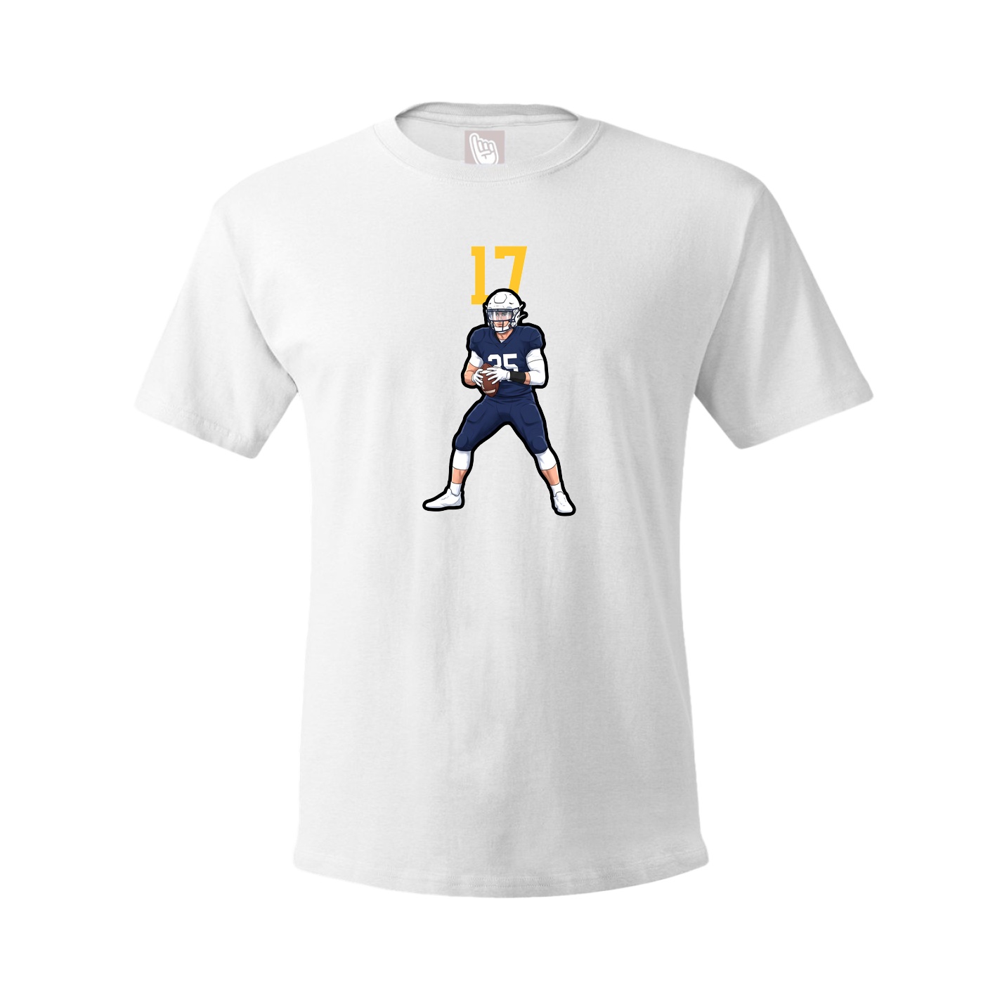 Youth Tee — Number Top in White