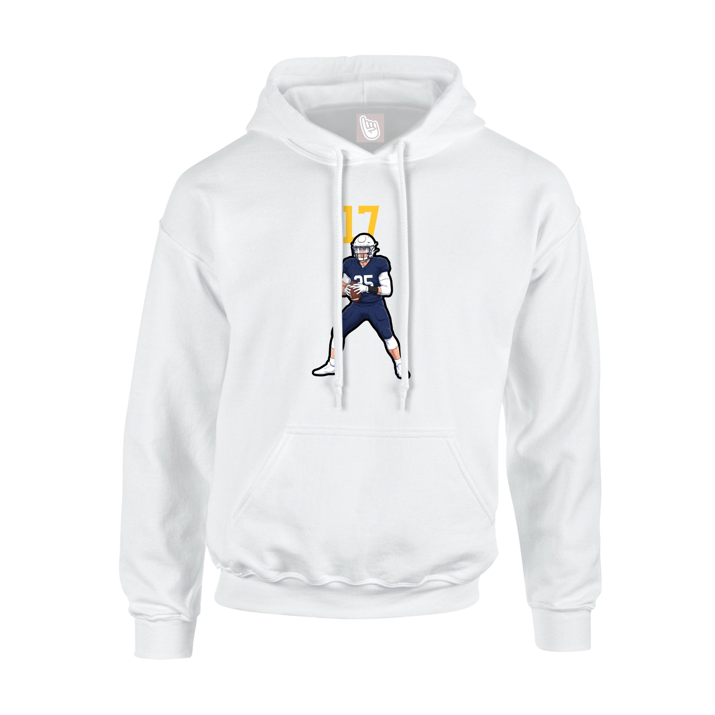 Hoodie — Number Top in White