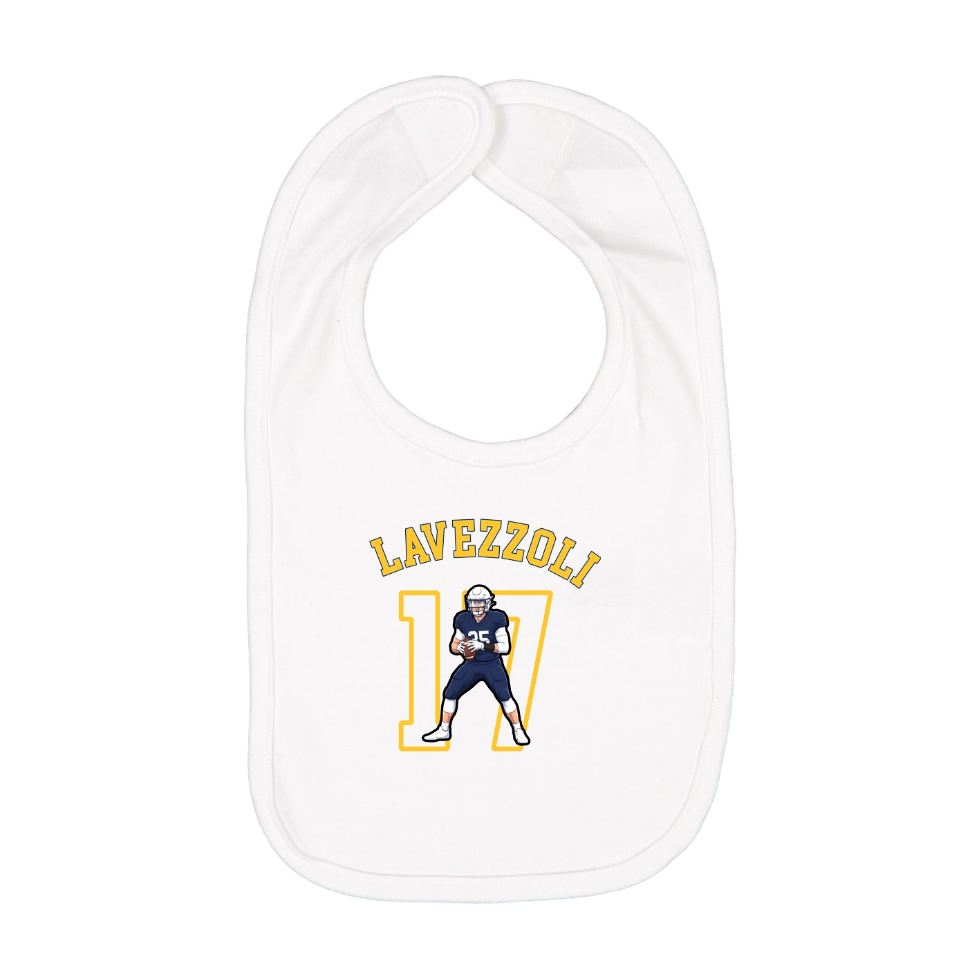 Infant Bib — Shirsey Arch in White