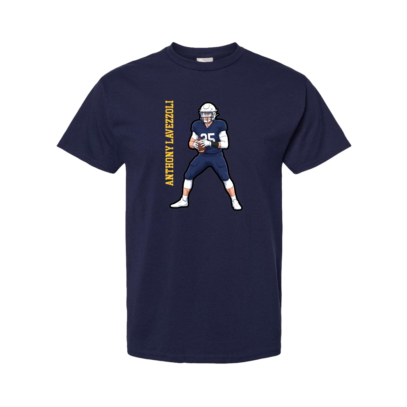 Youth Tee — Name Vertical in Navy
