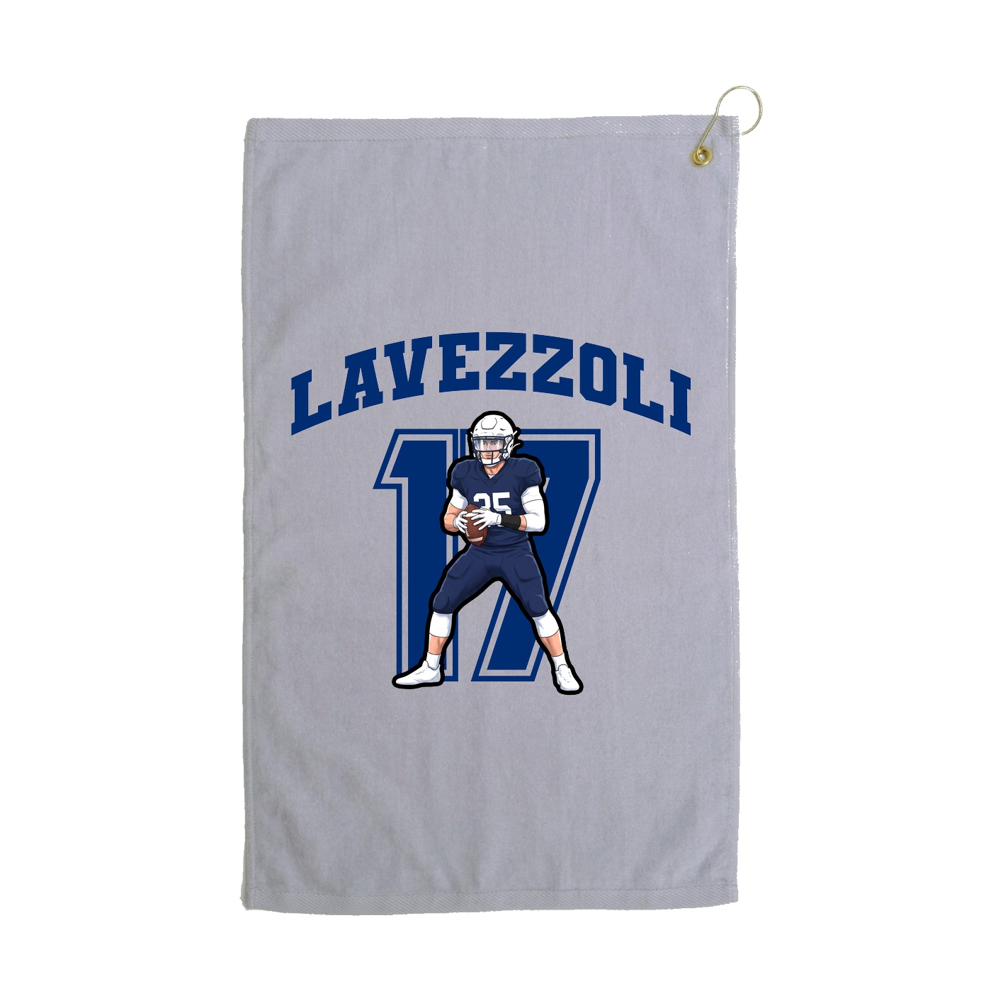 Golf Towel — Number in Grey