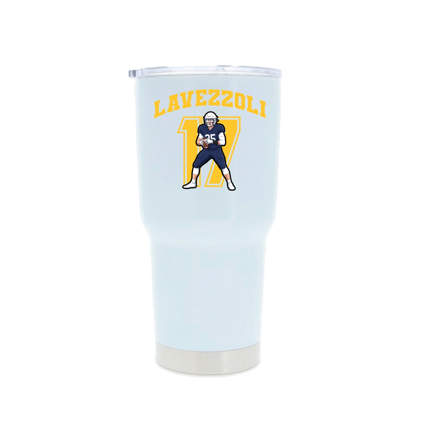 30oz Stainless Steel Tumbler — Number in White
