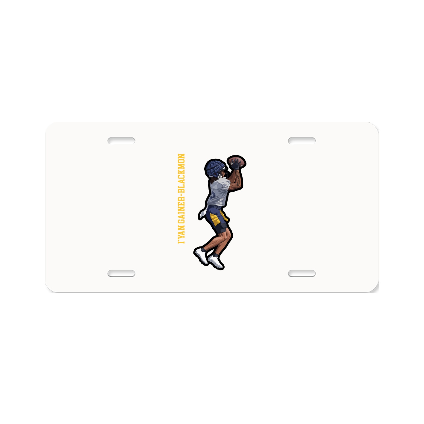 License Plate — Name Vertical in Classic