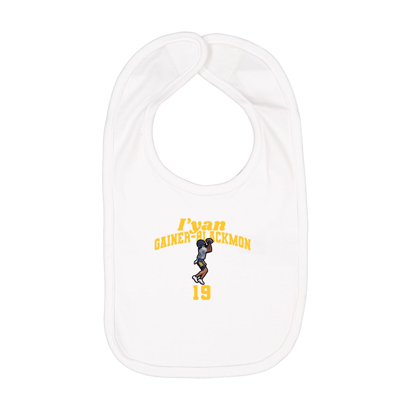 Infant Bib — Signature Arch in White