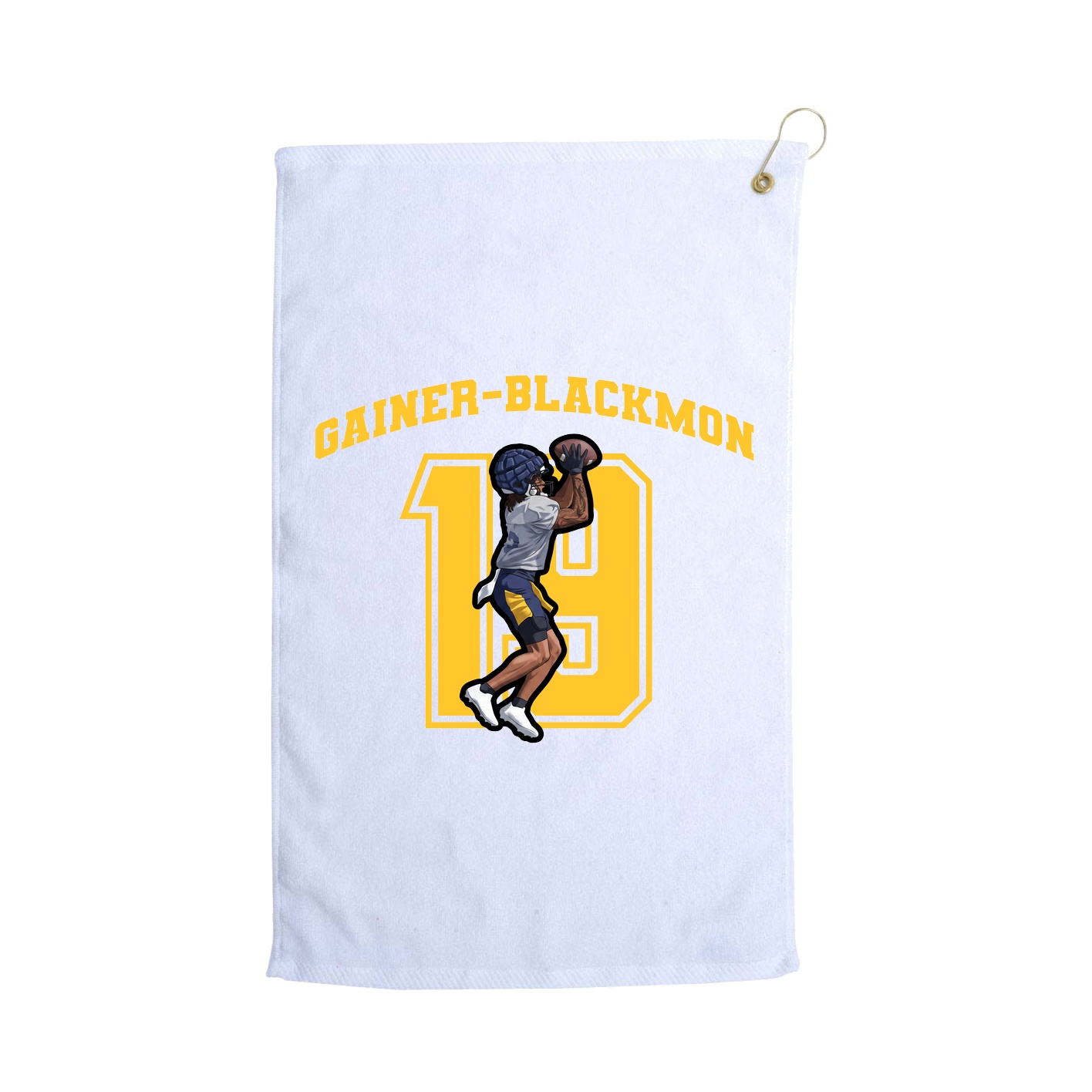Golf Towel — Number in White