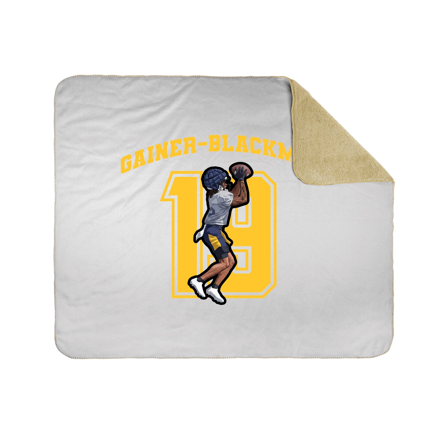 Throw Blanket — Number in White