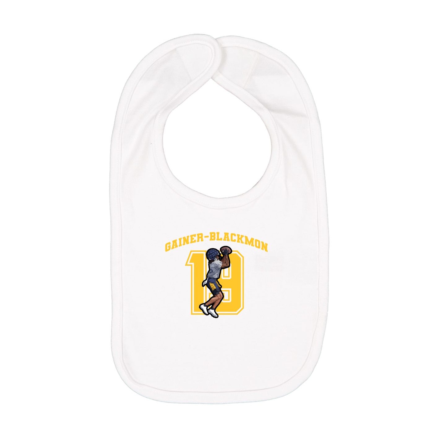 Infant Bib — Number in White