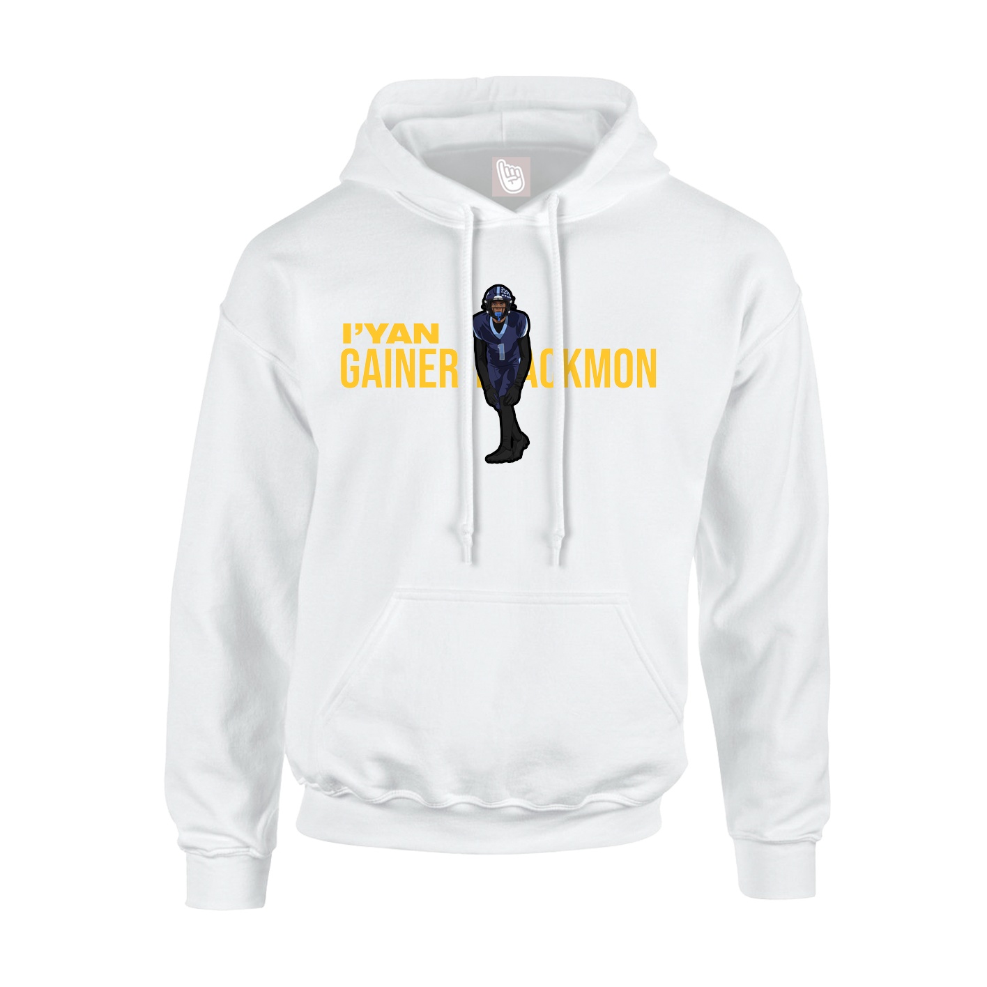 Youth Hoodie — Player Name in White