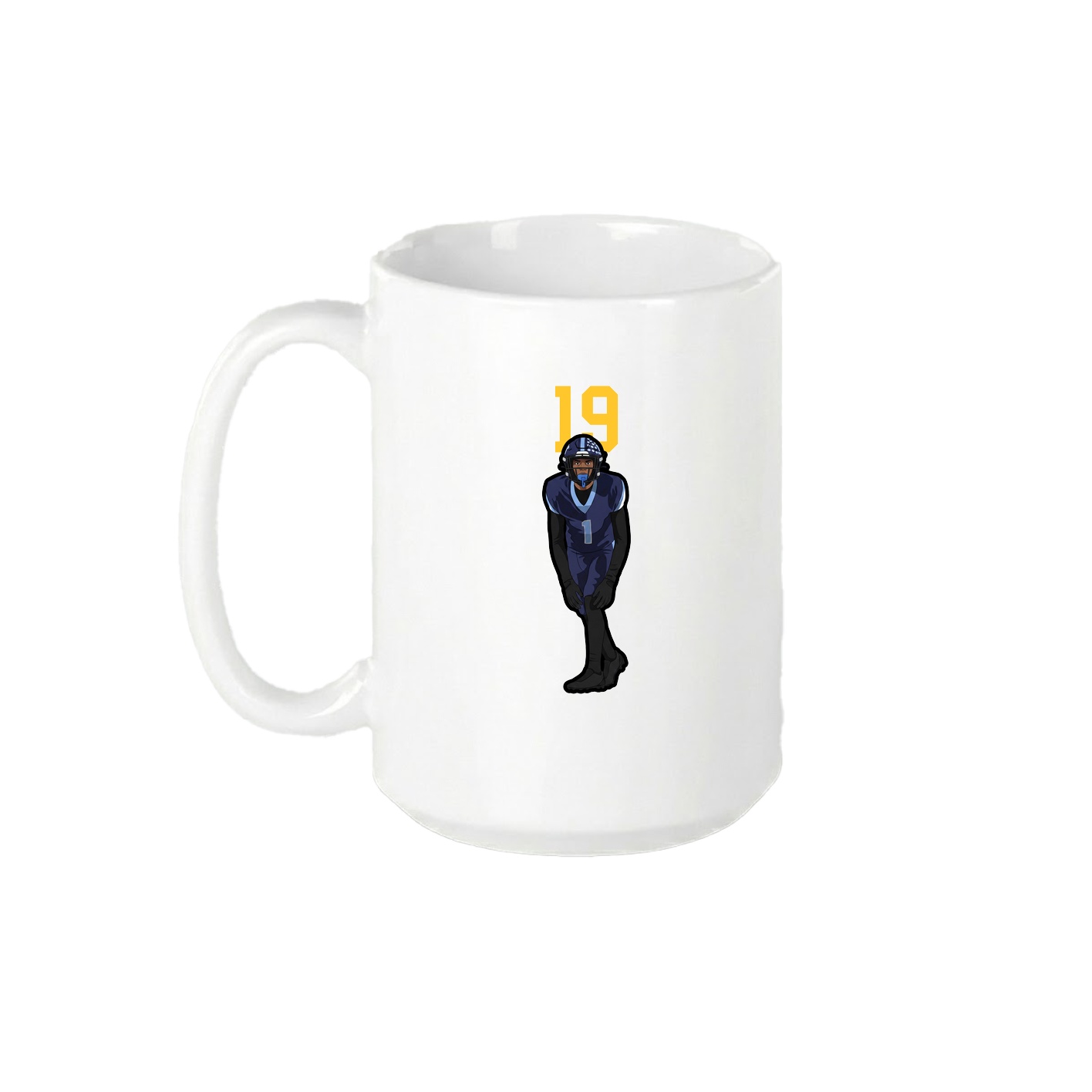 15oz Coffee Mug — Number Top in White