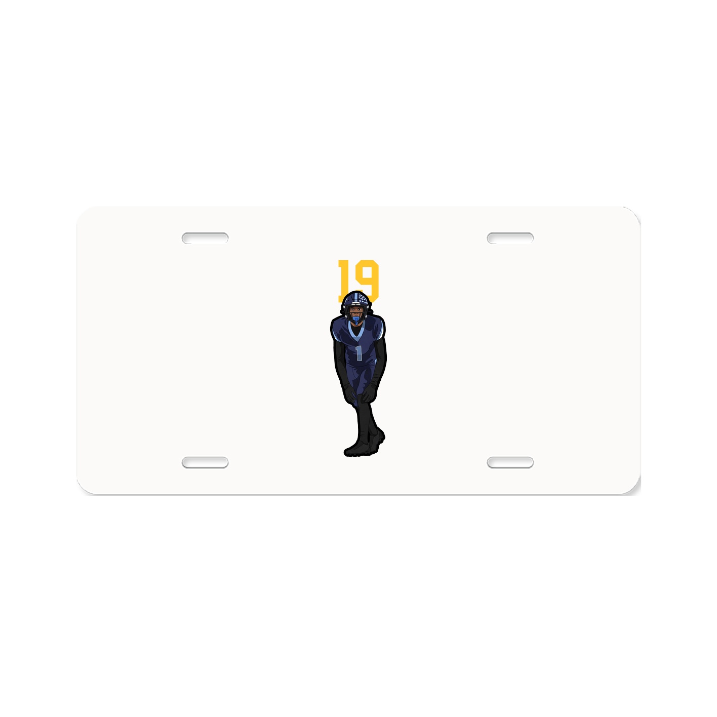 License Plate — Number Top in Classic