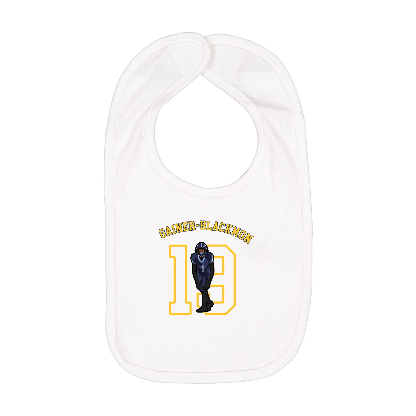 Infant Bib — Shirsey Arch in White