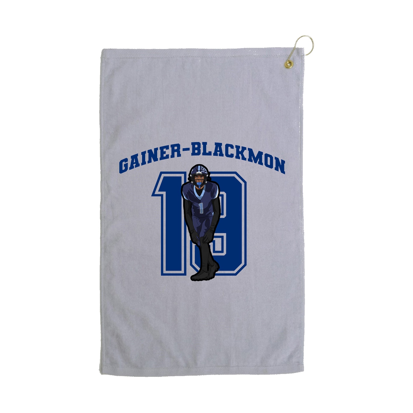 Golf Towel — Number in Grey