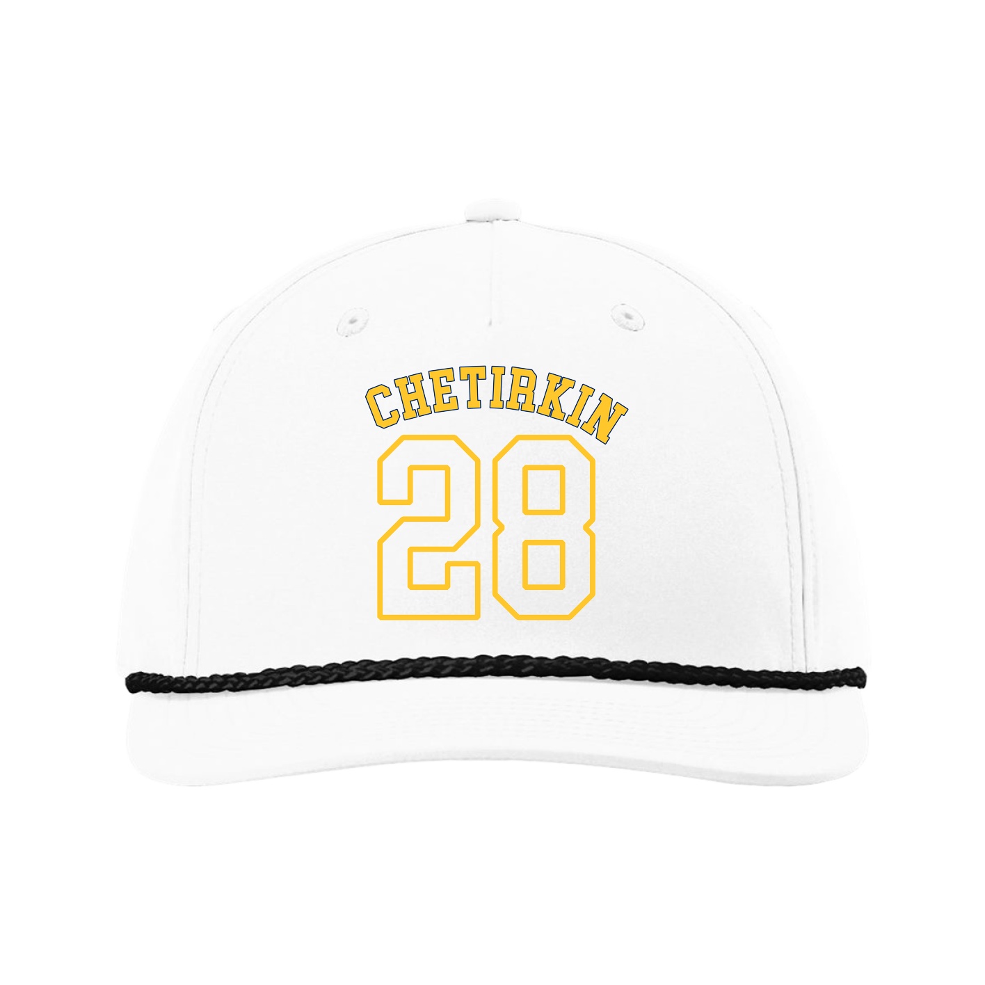 Five-Panel Classic Rope Cap — Shirsey Arch in White