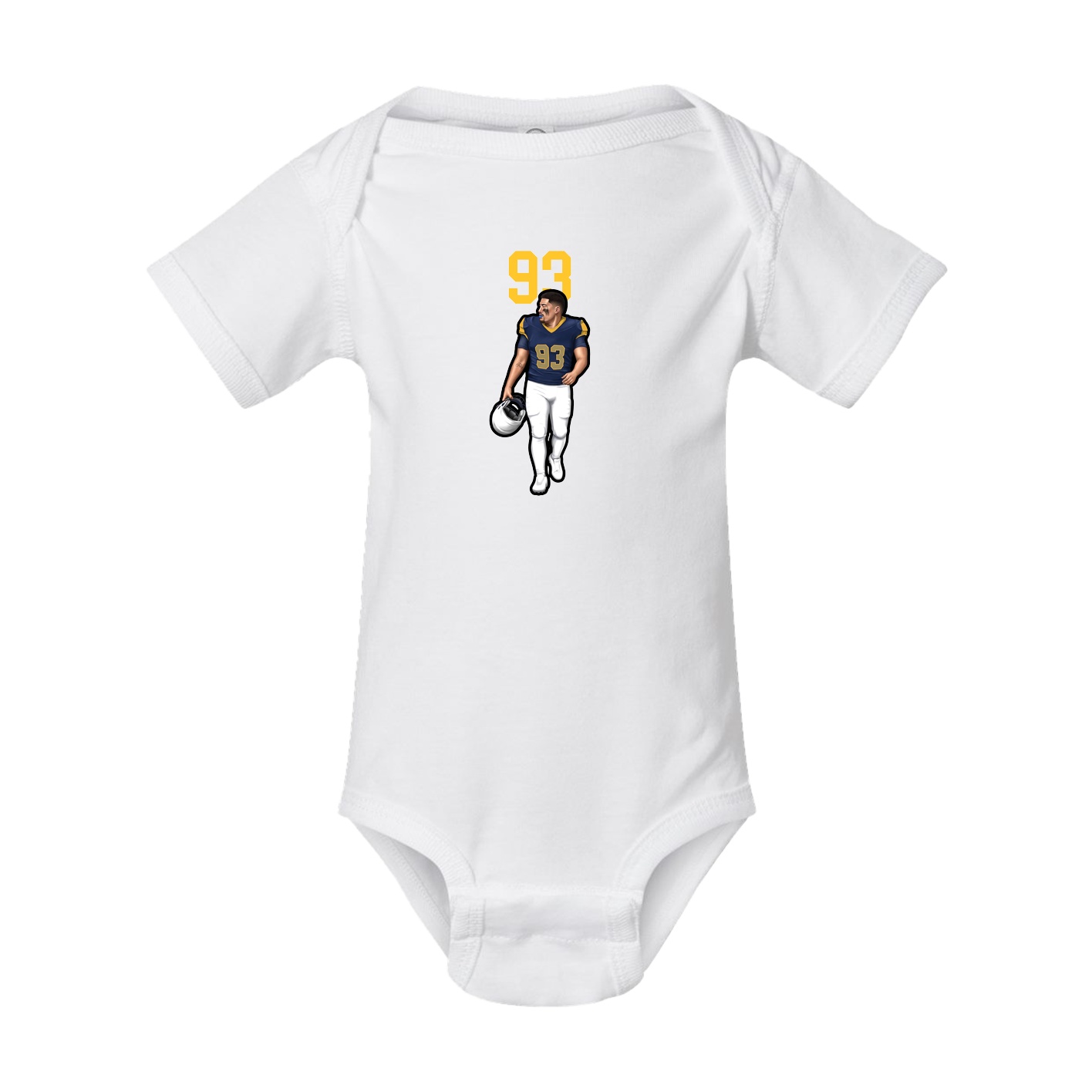 Baby Onesie — Number Top in White