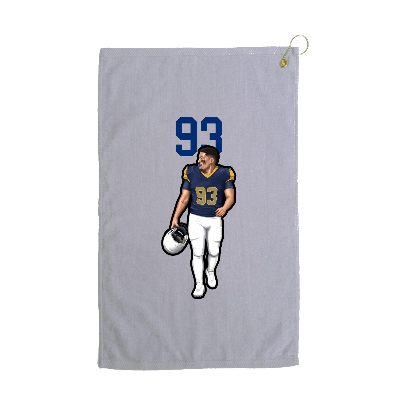 Golf Towel — Number Top in Grey
