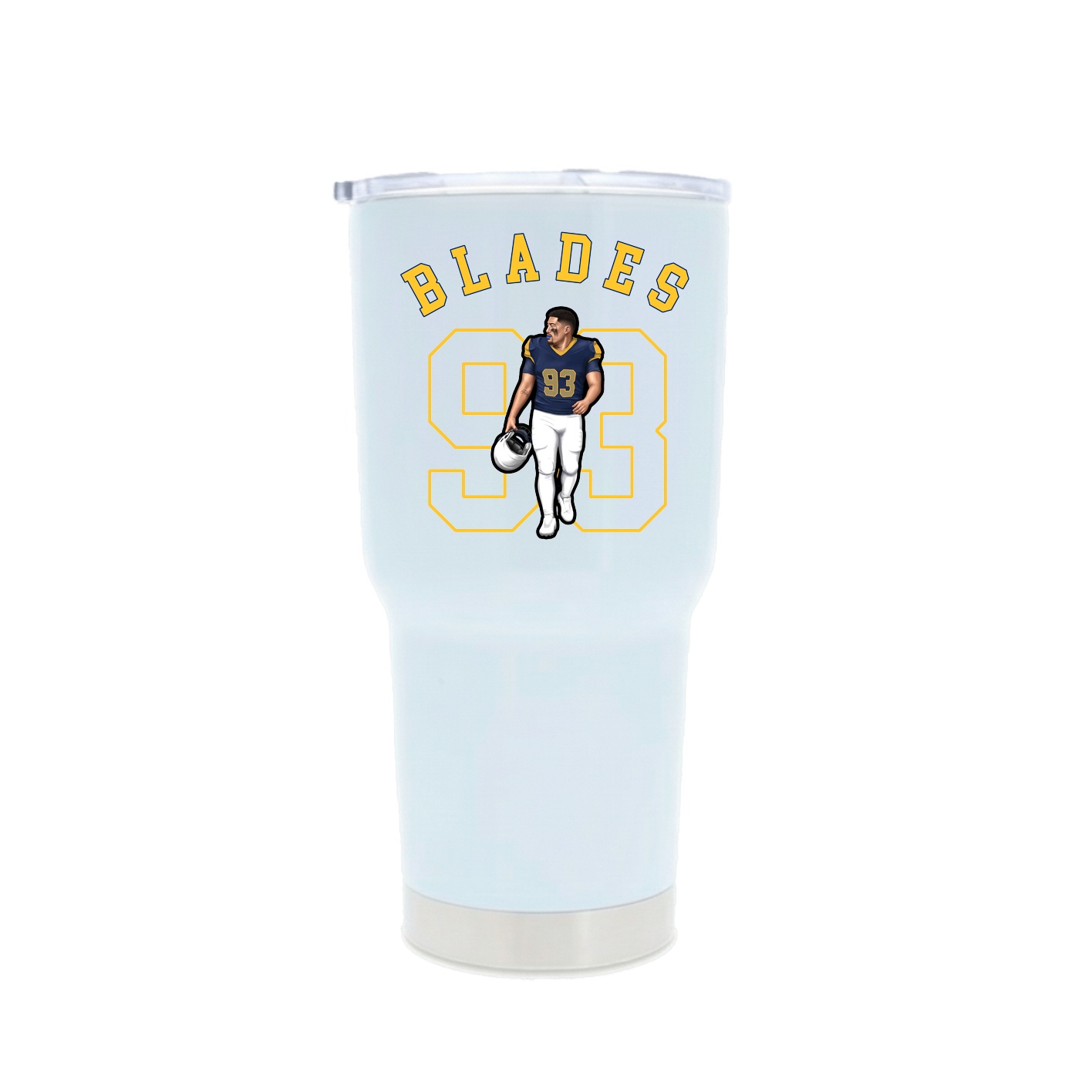 30oz Stainless Steel Tumbler — Shirsey Arch in White