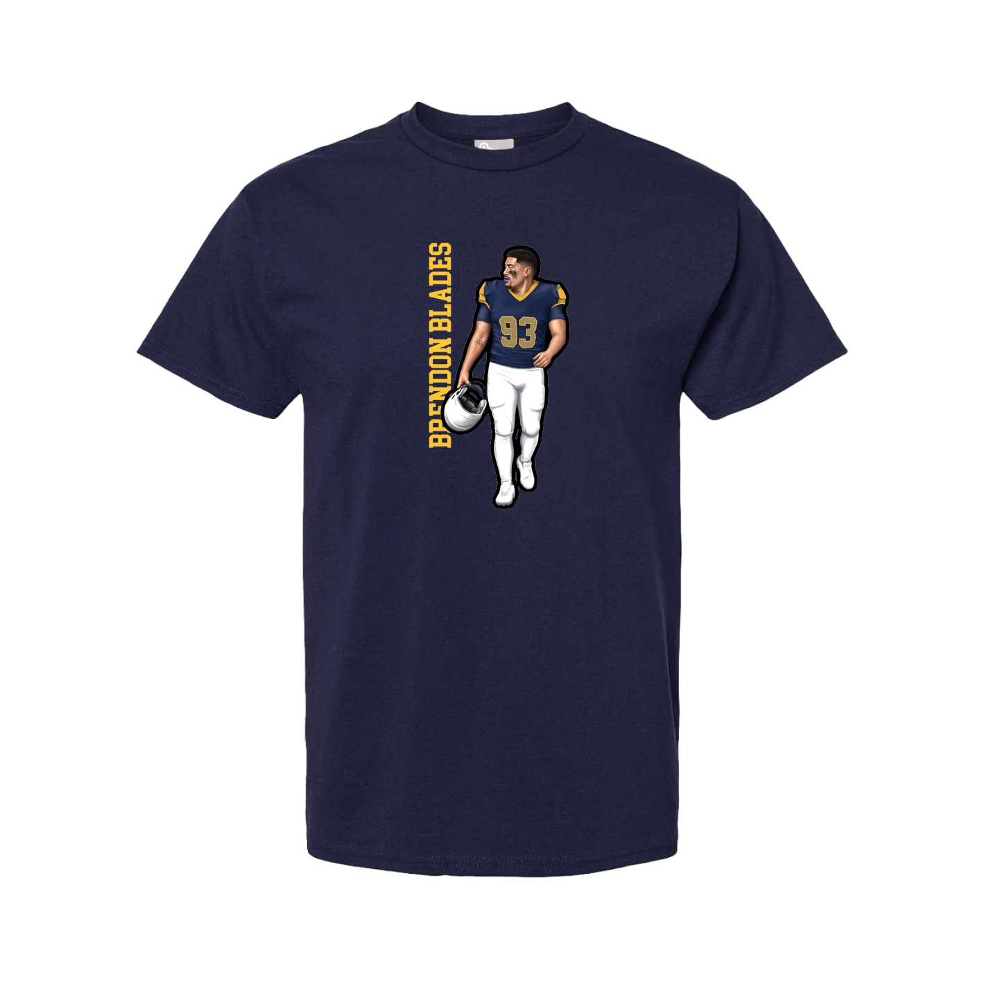 Youth Tee — Name Vertical in Navy