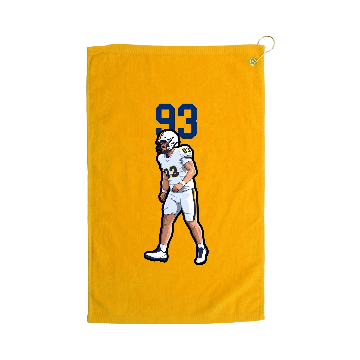 Golf Towel — Number Top in Gold