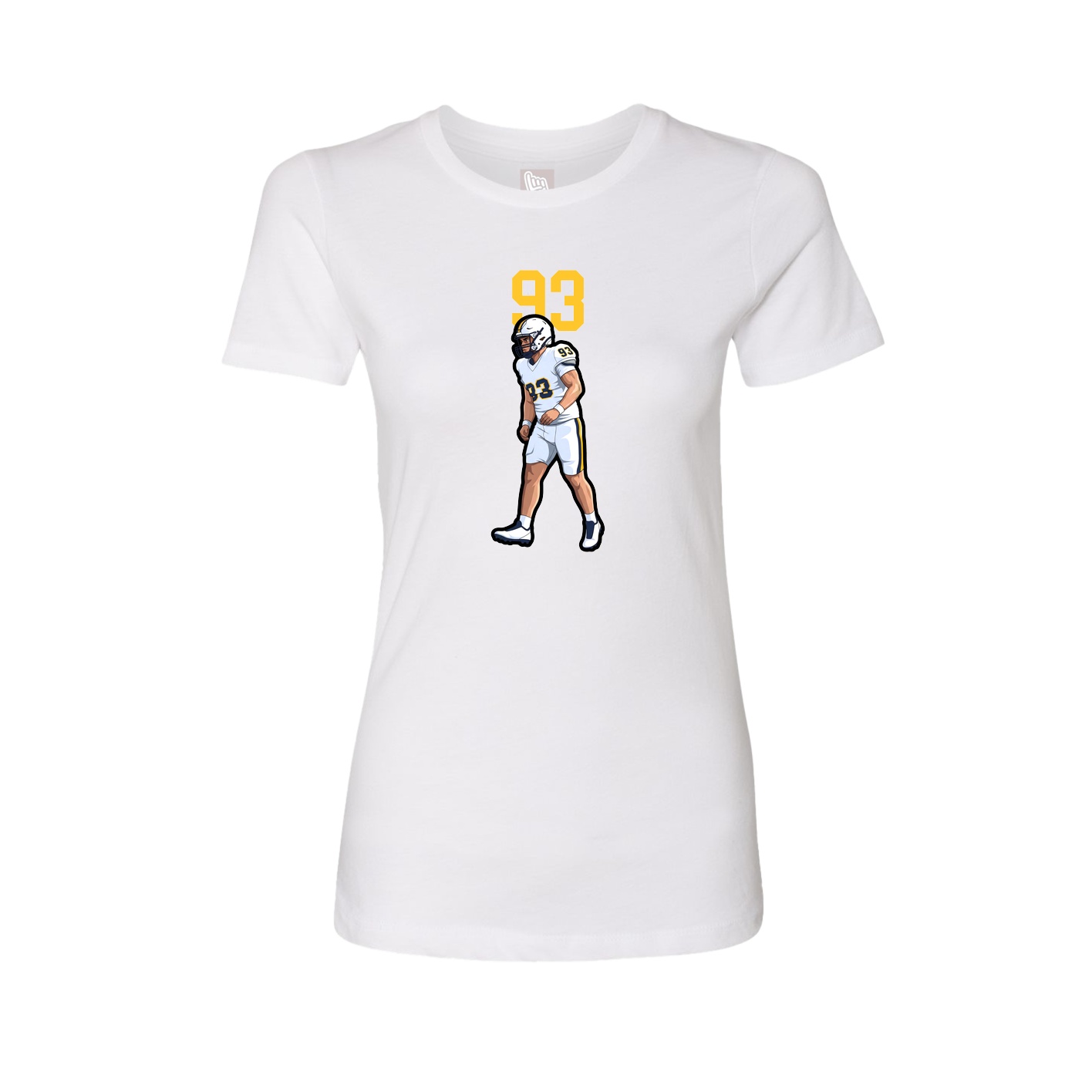Fitted Women's Tee — Number Top in White
