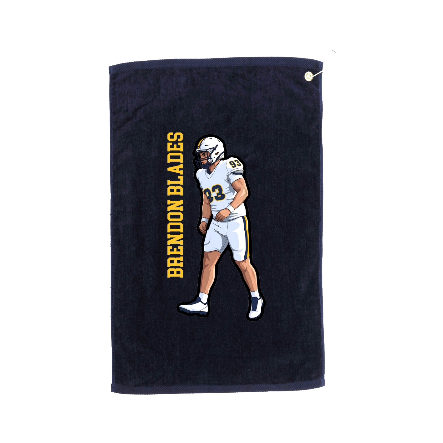 Golf Towel — Name Vertical in Navy