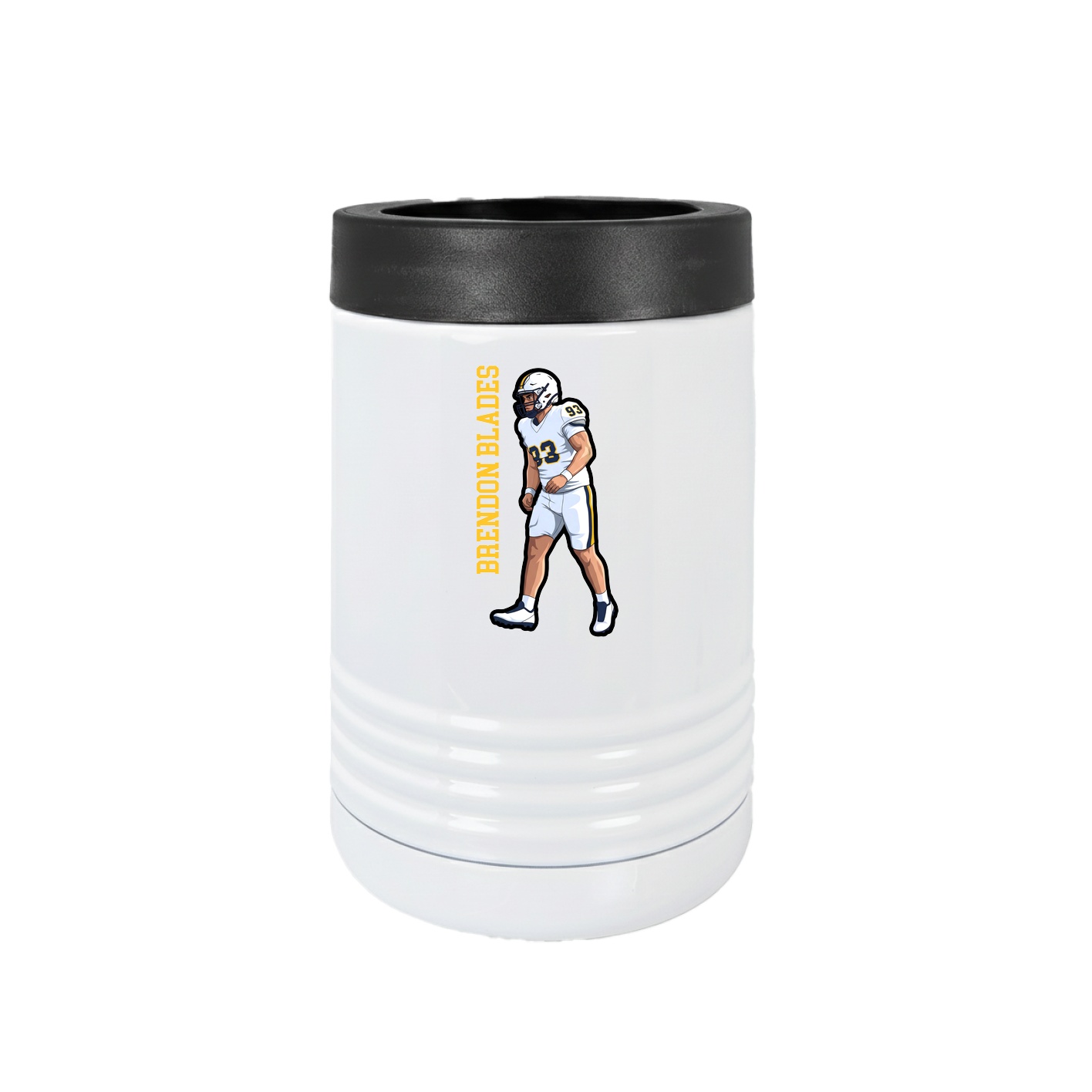 Beverage Holder — Name Vertical in White