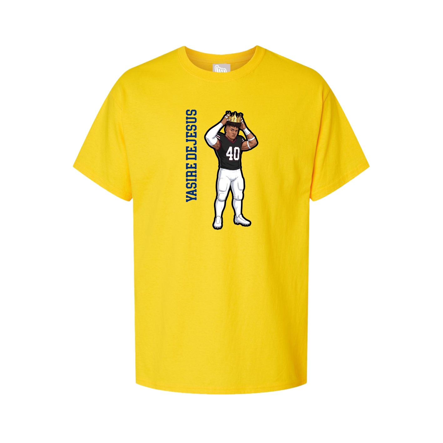 Youth Tee — Name Vertical in Gold