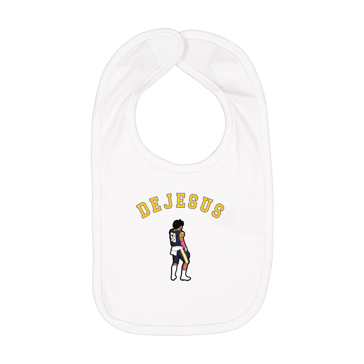 Infant Bib — Shirsey Arch in White