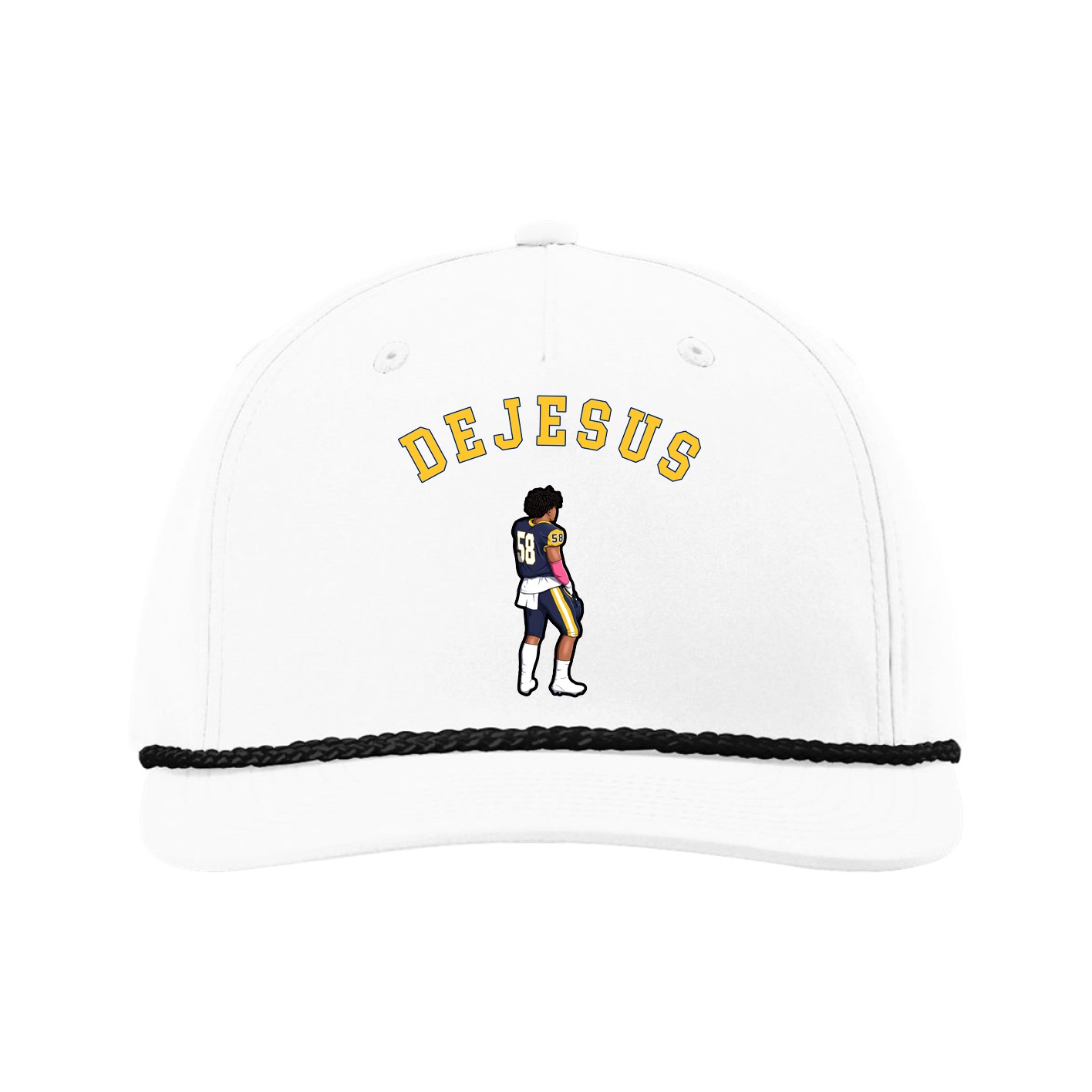 Five-Panel Classic Rope Cap — Shirsey Arch in White