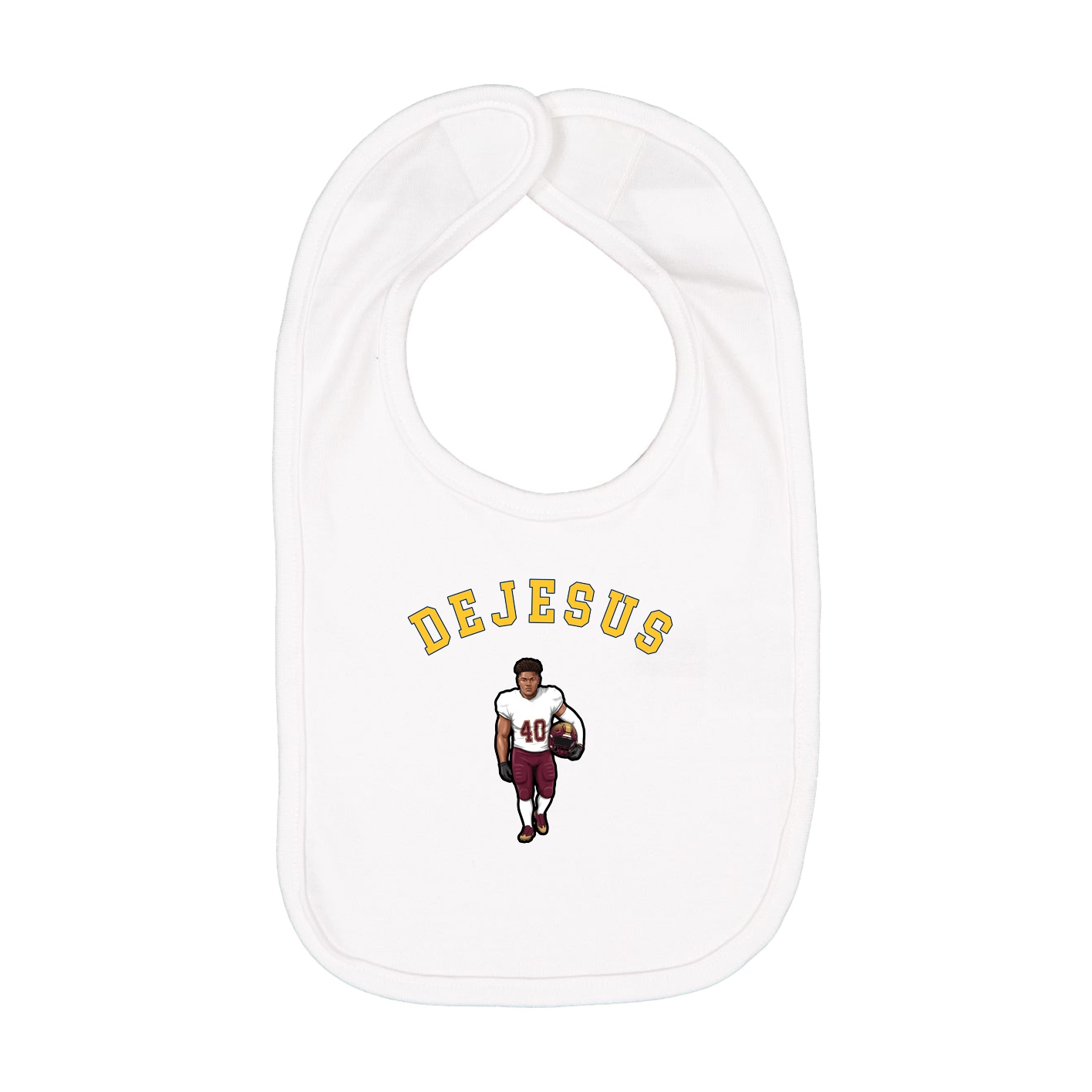 Infant Bib — Shirsey Arch in White