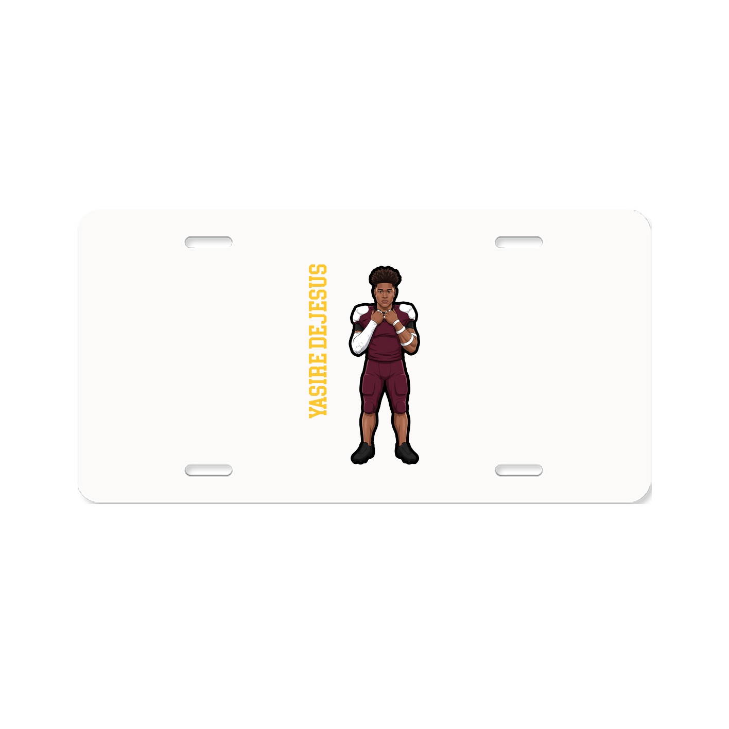 License Plate — Name Vertical in Classic