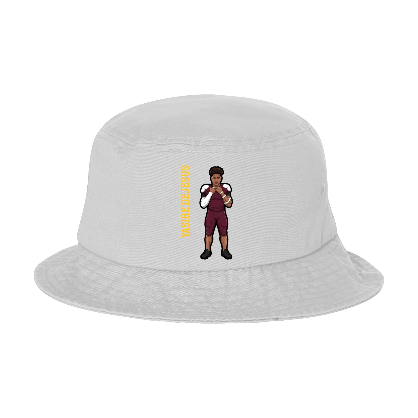 Bucket Cap — Name Vertical in White