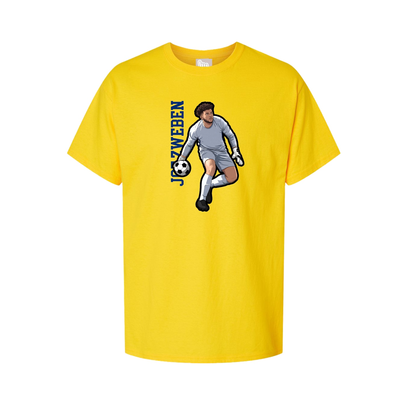 Youth Tee — Name Vertical in Gold