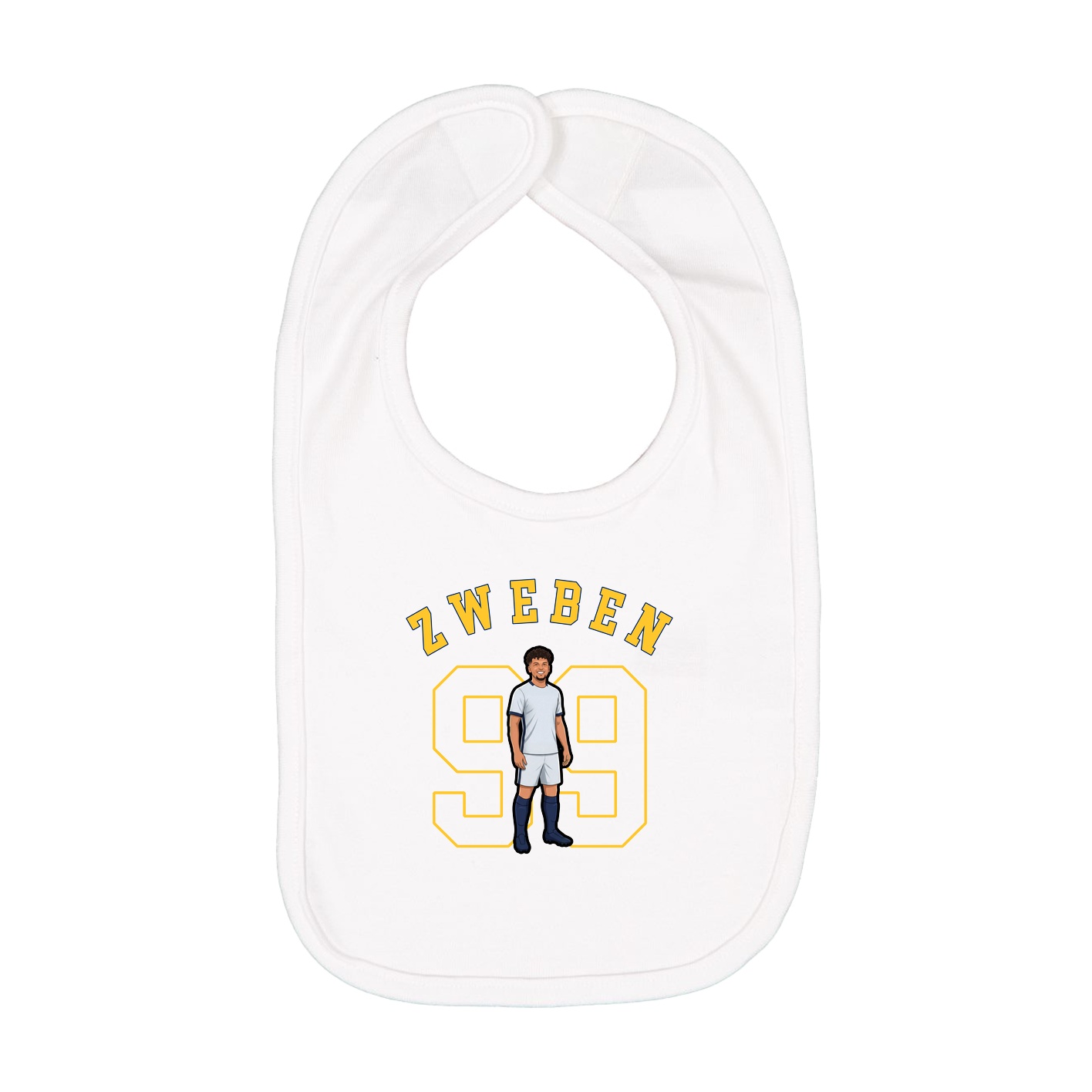 Infant Bib — Shirsey Arch in White