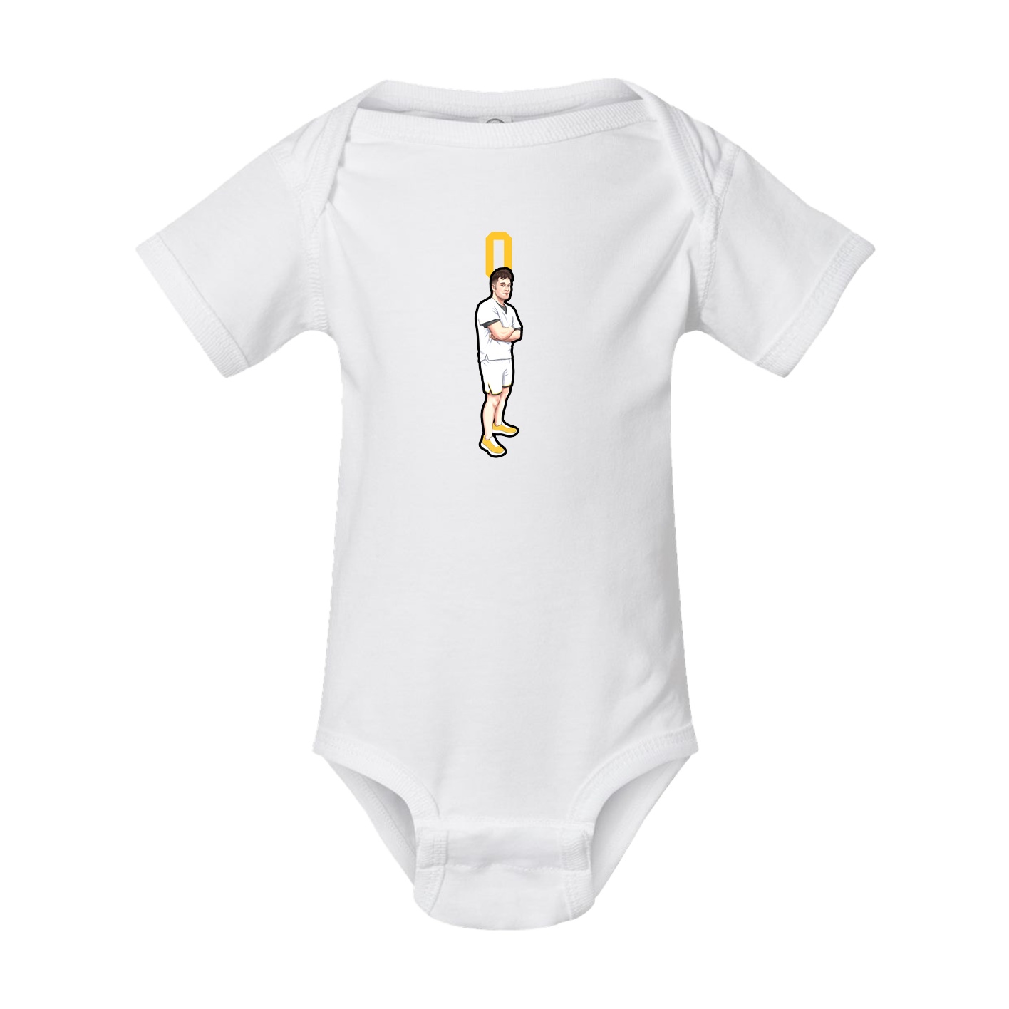 Baby Onesie — Number Top in White