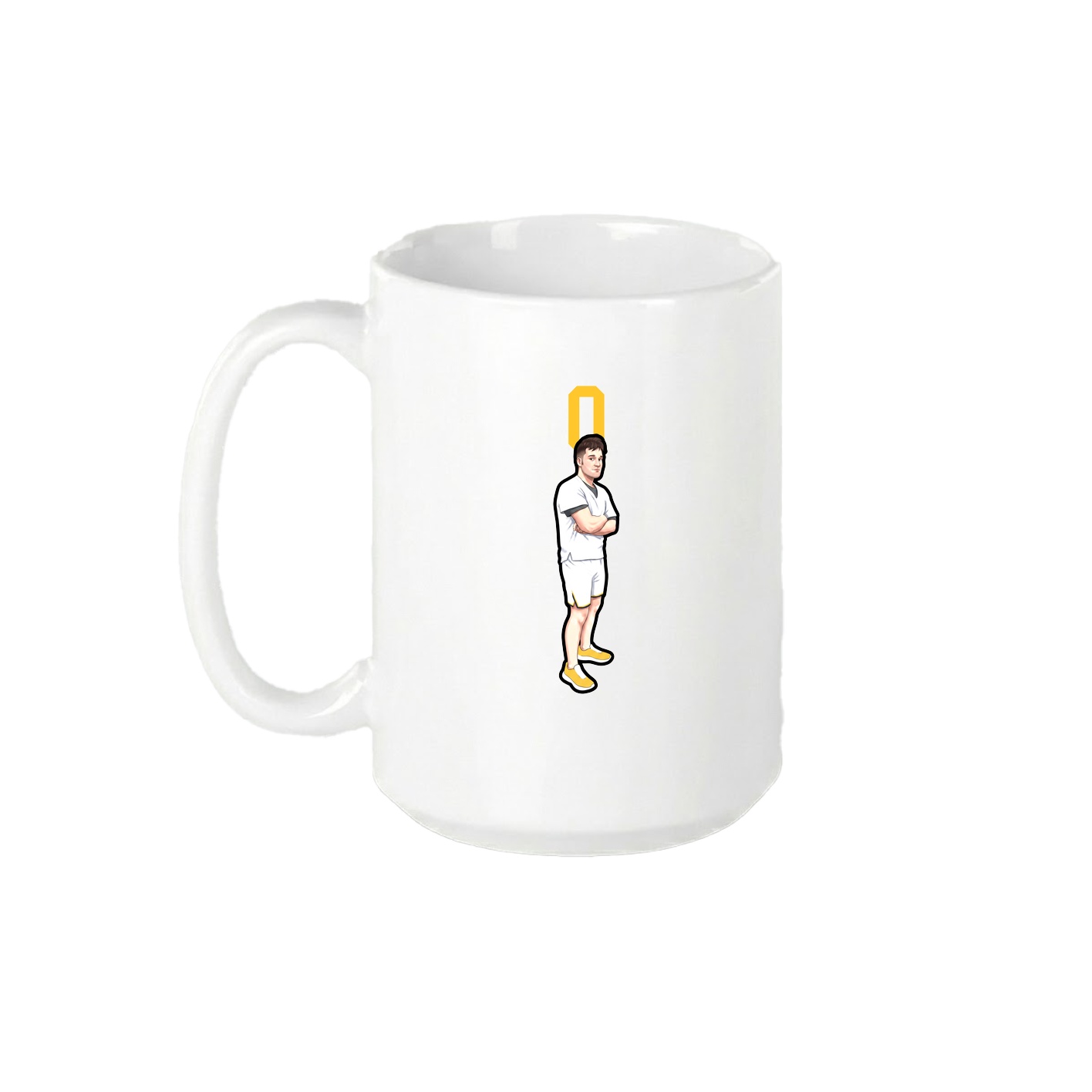 15oz Coffee Mug — Number Top in White