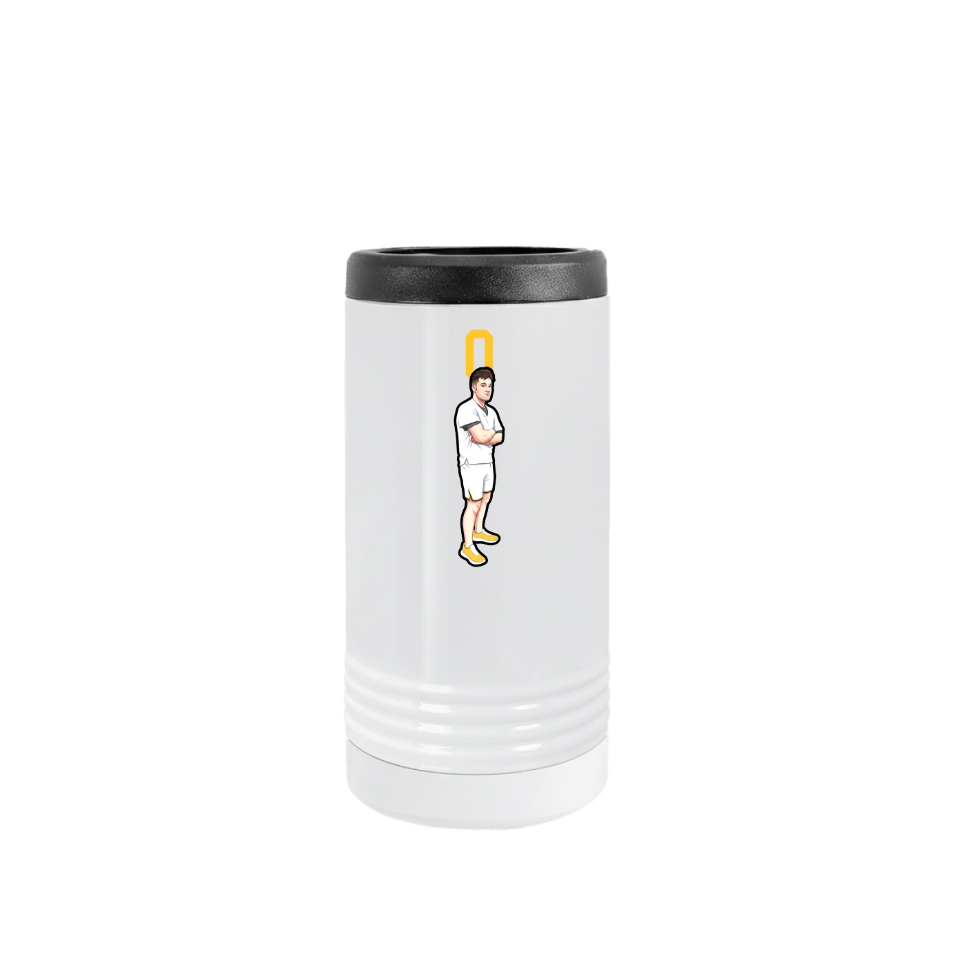 Slim Beverage Holder — Number Top in White