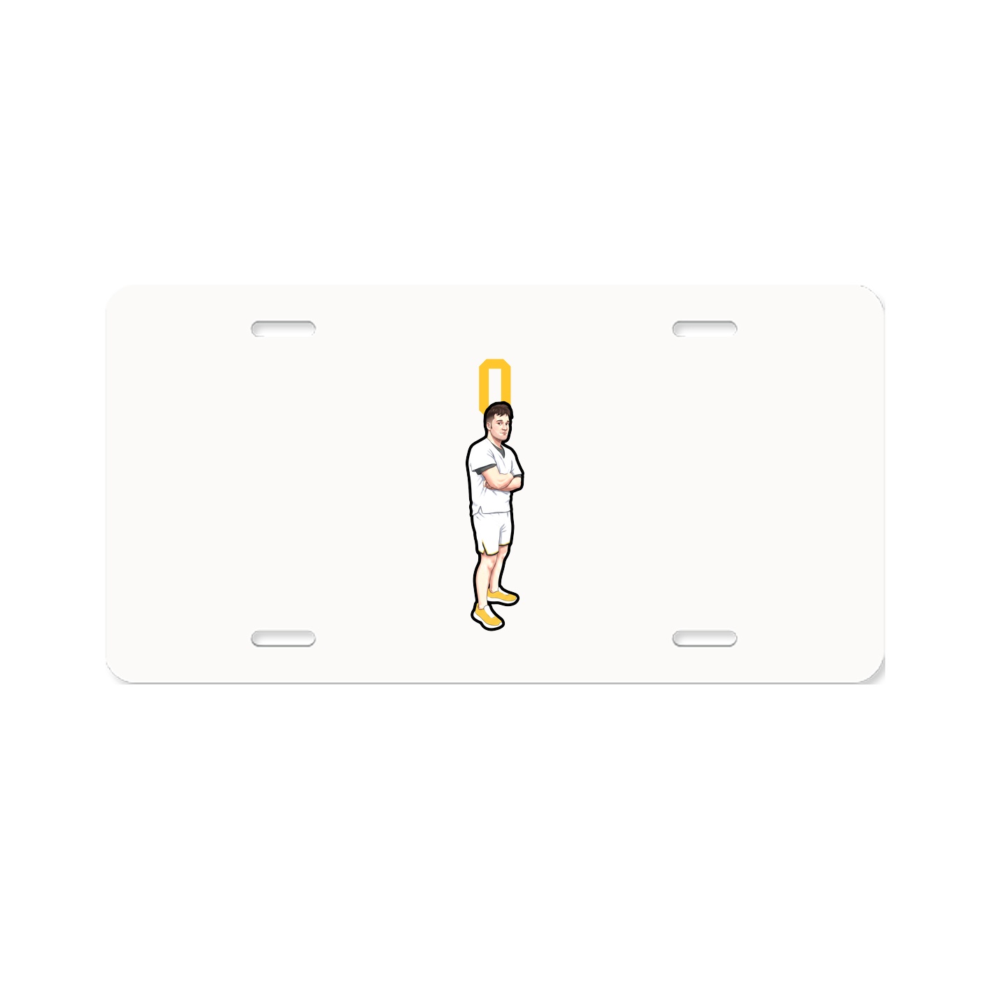 License Plate — Number Top in Classic