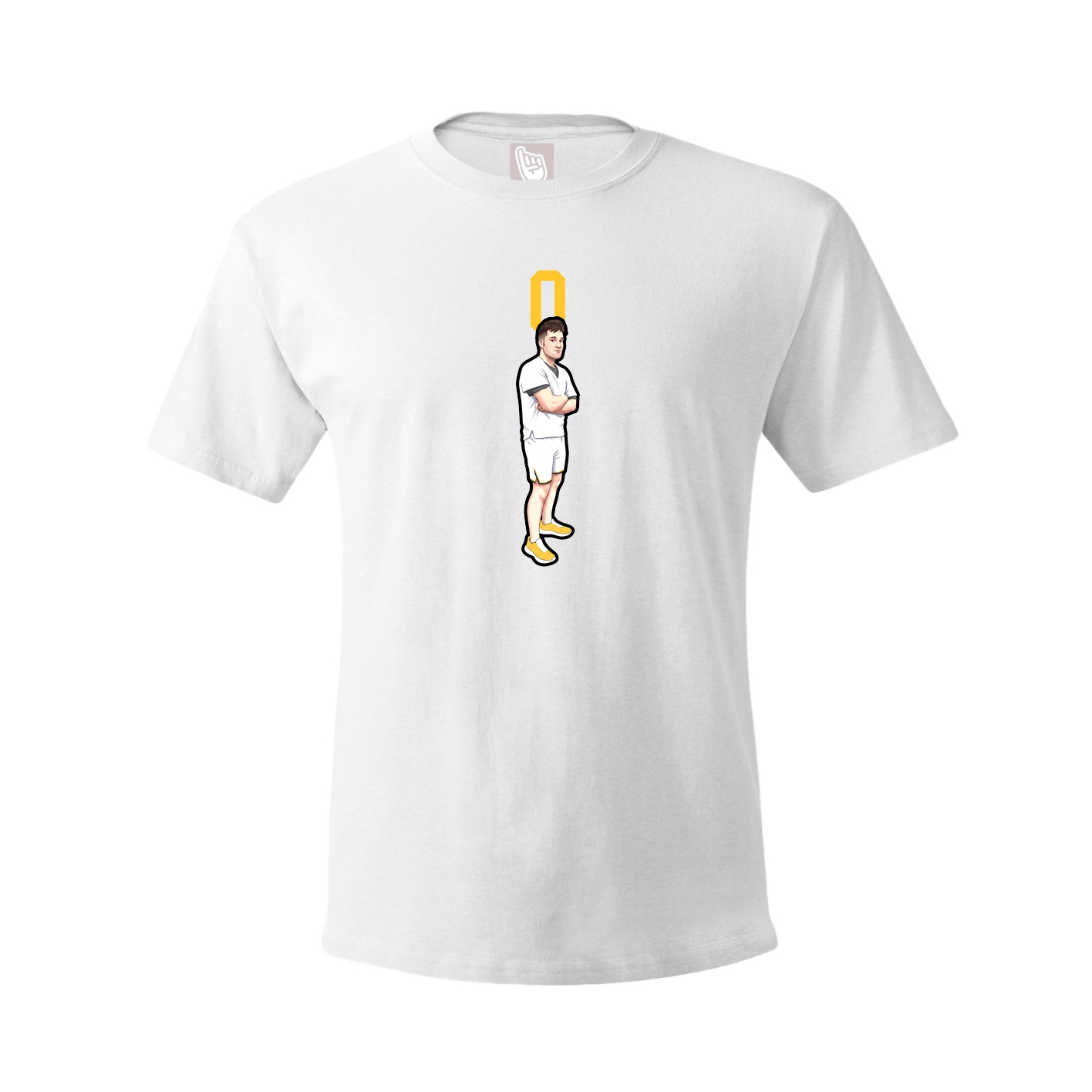 Youth Tee — Number Top in White