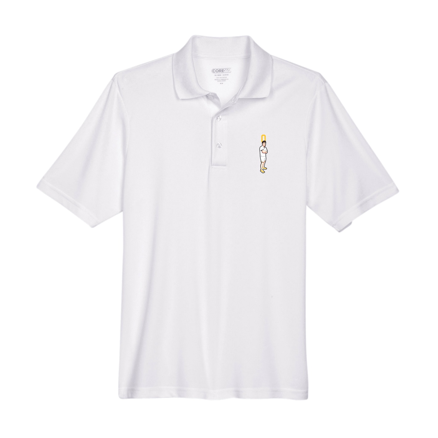 Performance Polo — Number Top in White