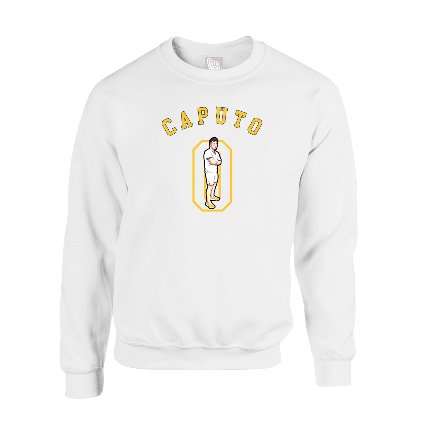 Fleece Crew — Shirsey Arch in White