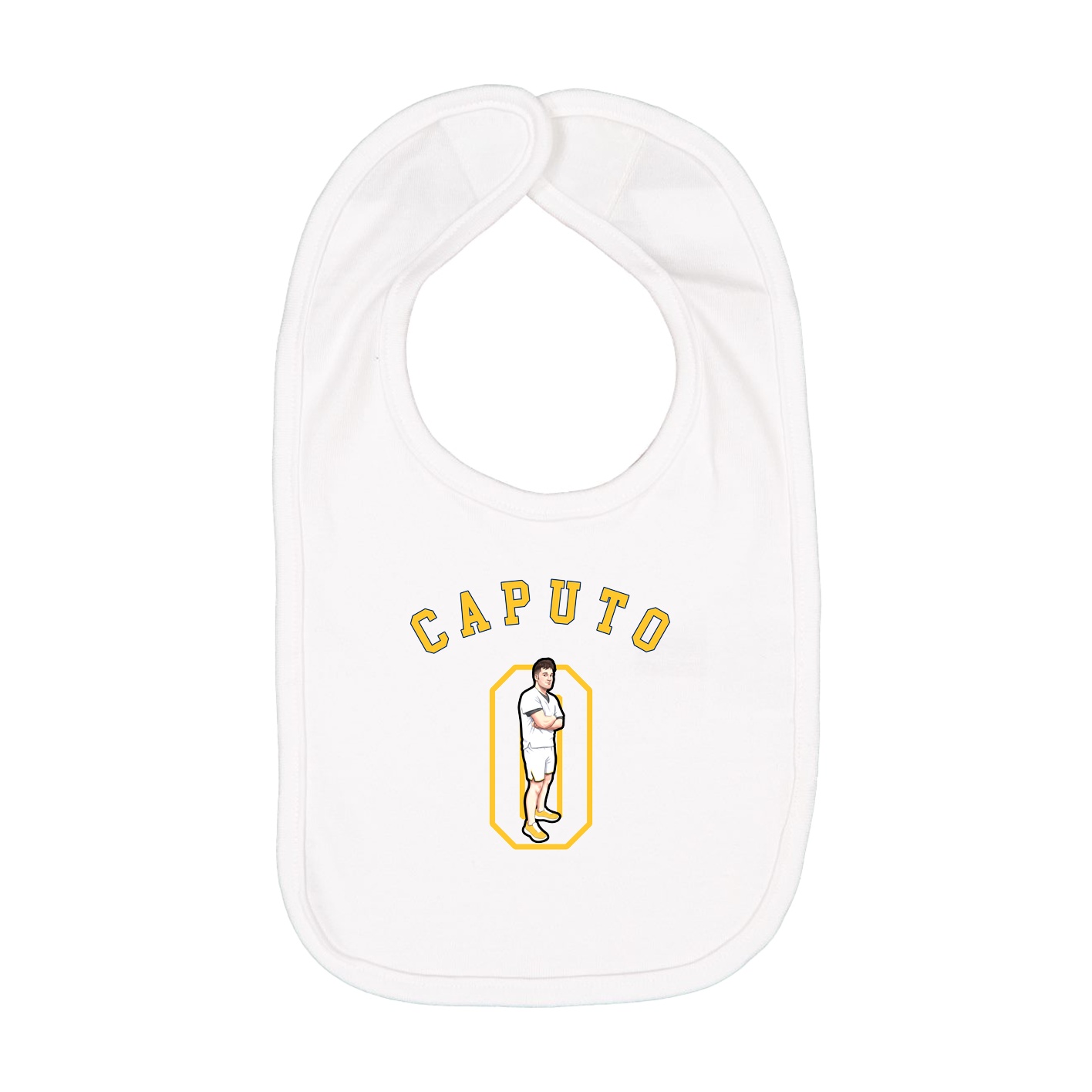 Infant Bib — Shirsey Arch in White