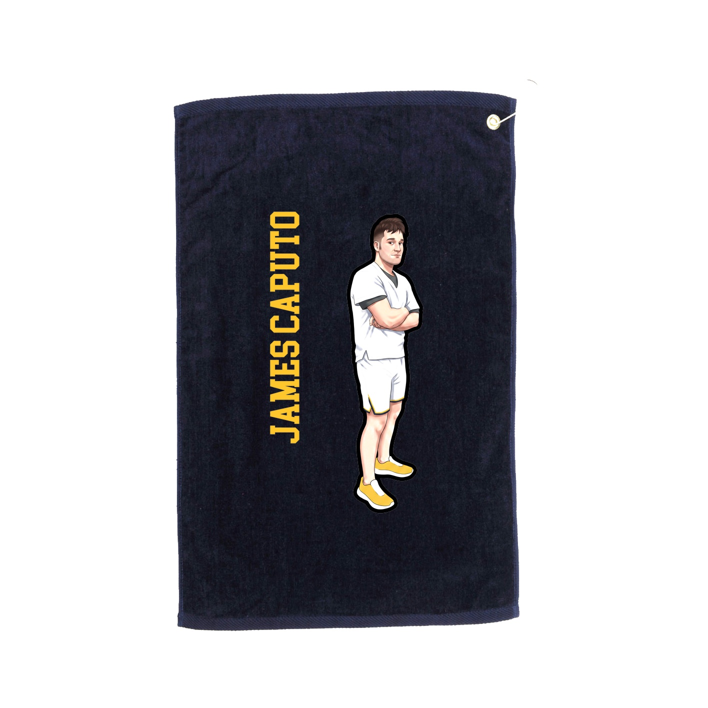 Golf Towel — Name Vertical in Navy