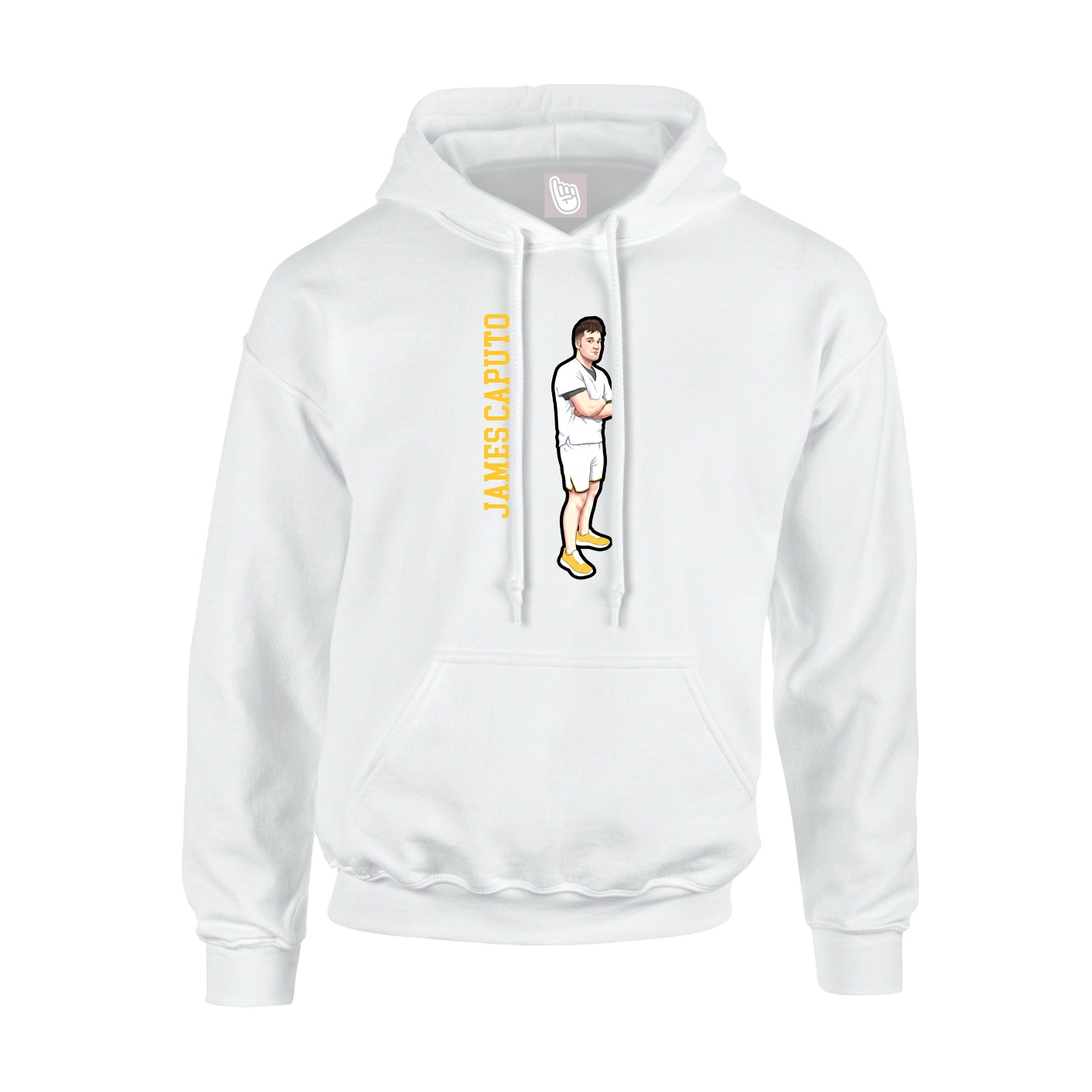Hoodie — Name Vertical in White