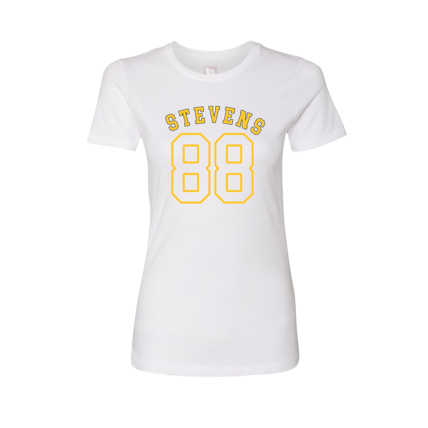 Fitted Women's Tee — Shirsey Arch in White