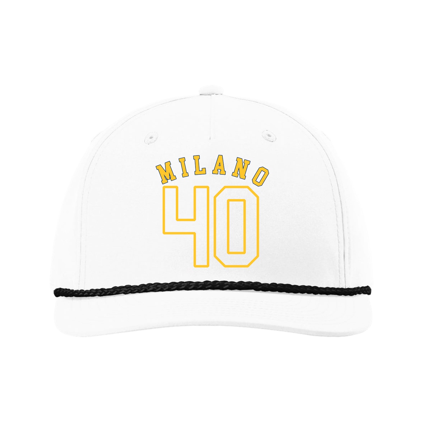 Five-Panel Classic Rope Cap — Shirsey Arch in White