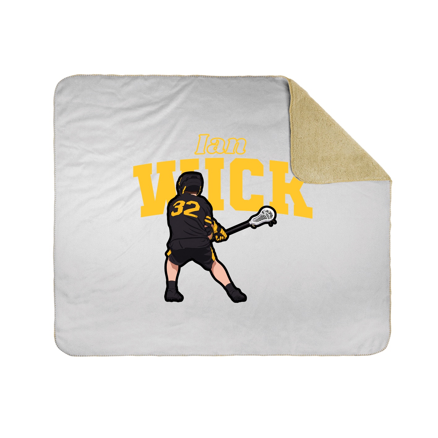 Throw Blanket — Name Arch in White