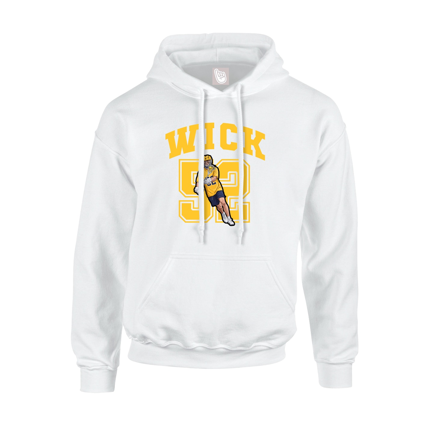 Youth Hoodie — Number in White